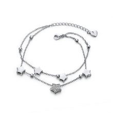 Lovely Star Shaped Silver Women’s Chain Bracelet