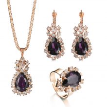 Fashion Wedding Gold Color Crystal Jewelry Sets