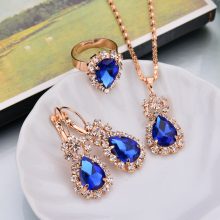 Fashion Wedding Gold Color Crystal Jewelry Sets
