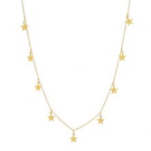 Chain Necklace with Star & Heart Charms