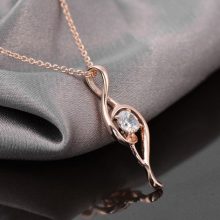 Women’s Crystal Musical Note Pendant Necklace