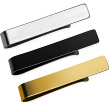 Elegant Set of Tie Clips without Pattern